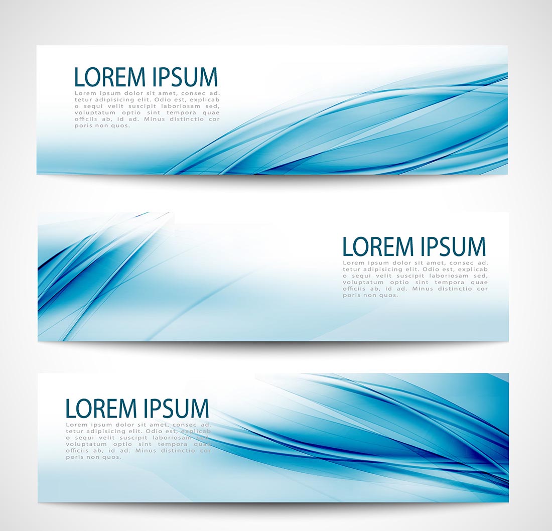 飘逸蓝色曲线背景