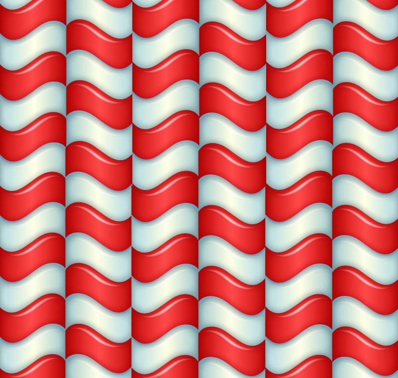 立体红白相间曲线背景矢量素材