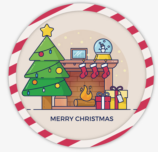 圣诞节卡通元素图案