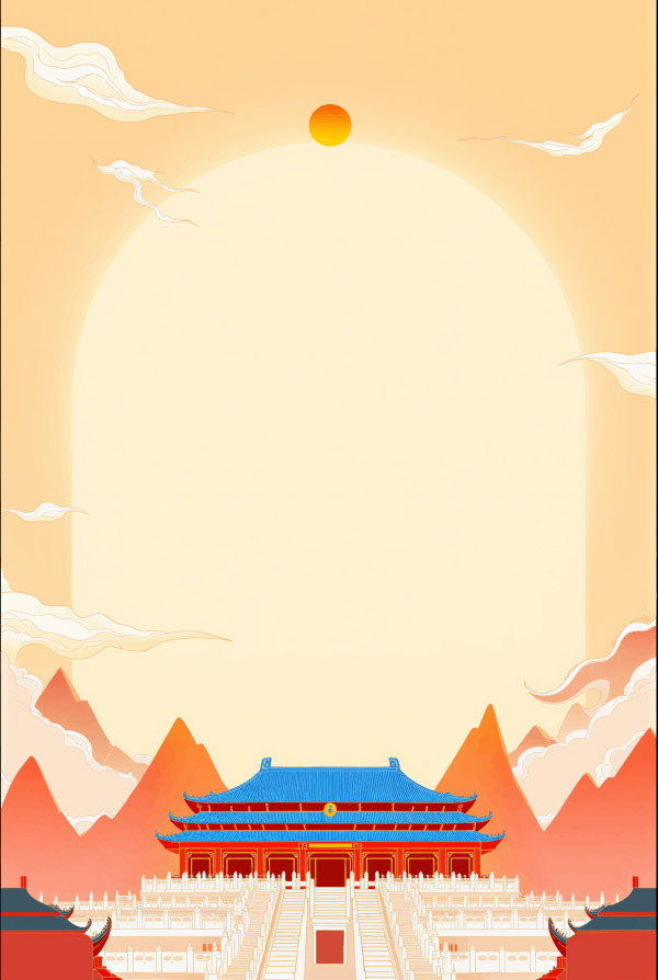 中式国潮风国庆背景